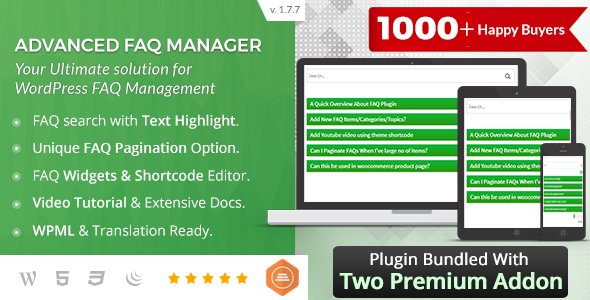 BWL Advanced FAQ Manager WordPress Plugin