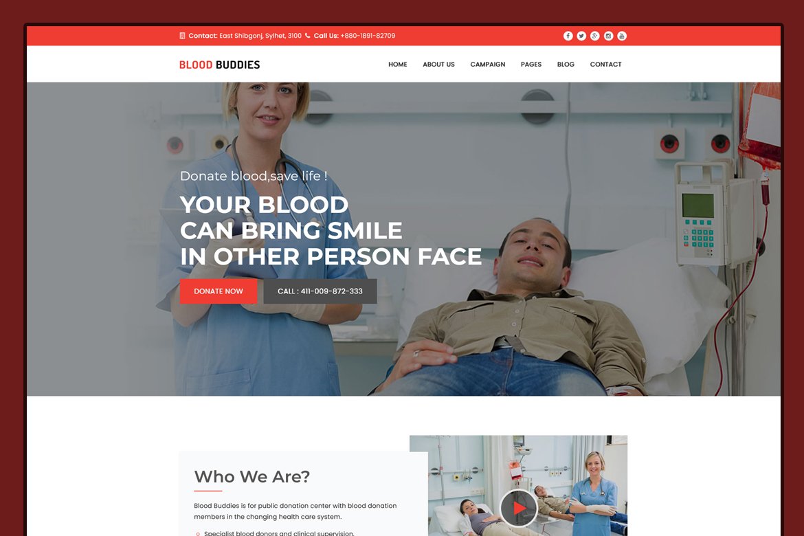 blood donation web templates