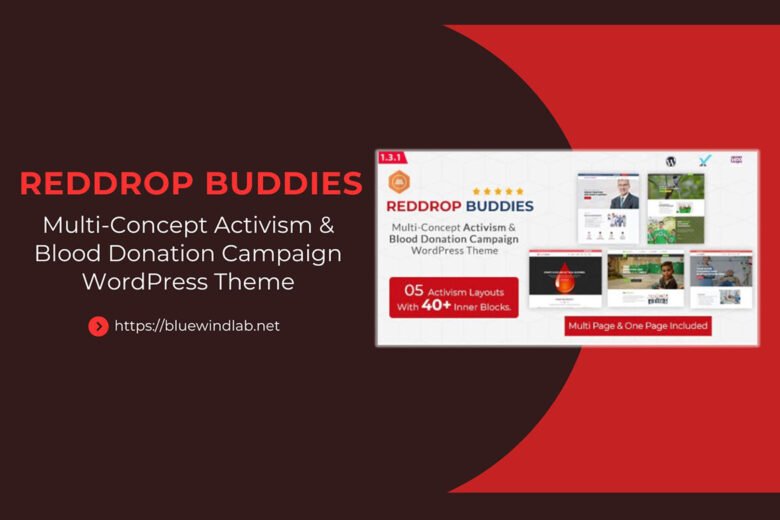 Reddrop Buddies – Multi-Concept Activism & Blood Donation Campaign WordPress Theme