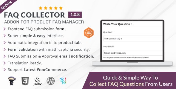 FAQ Collector – WooCommerce Product Faq Manager Addon