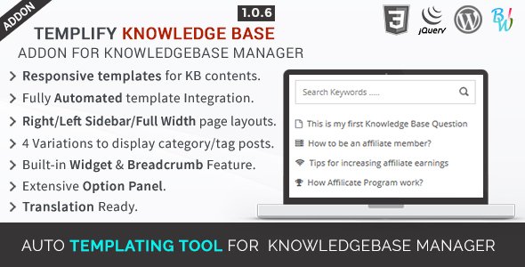 Templify KB - BWL Knowledge Base Addon