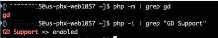 Check PHP gd extension status