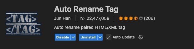 Auto Rename Tag VS Code Extension